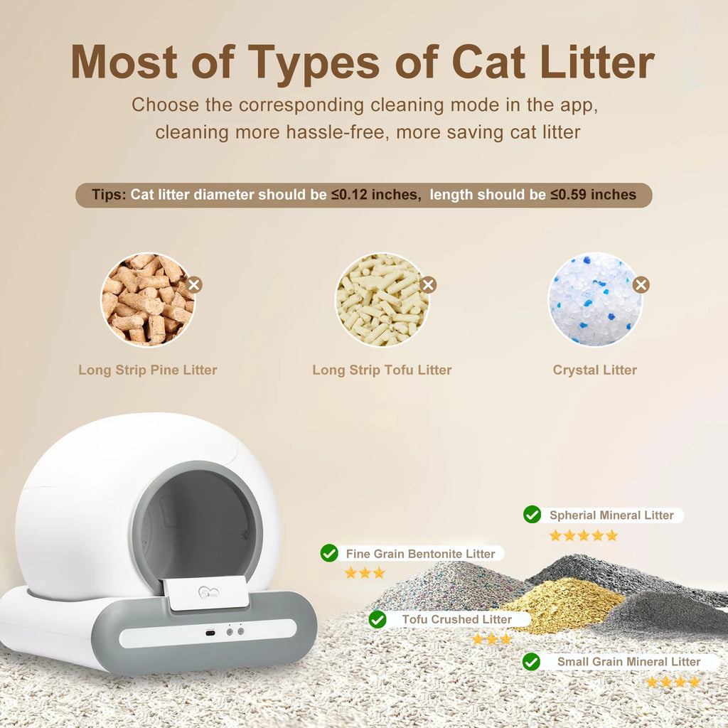 DOEL Automatic Self-Cleaning Cat Litter Box – Smart App-Controlled Toilet with Mat for Multiple Large Cats