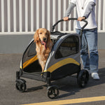 Dog Stroller Ultra-Large 4 Wheels – Foldable Pet Jogger Wagon & Travel Trolley