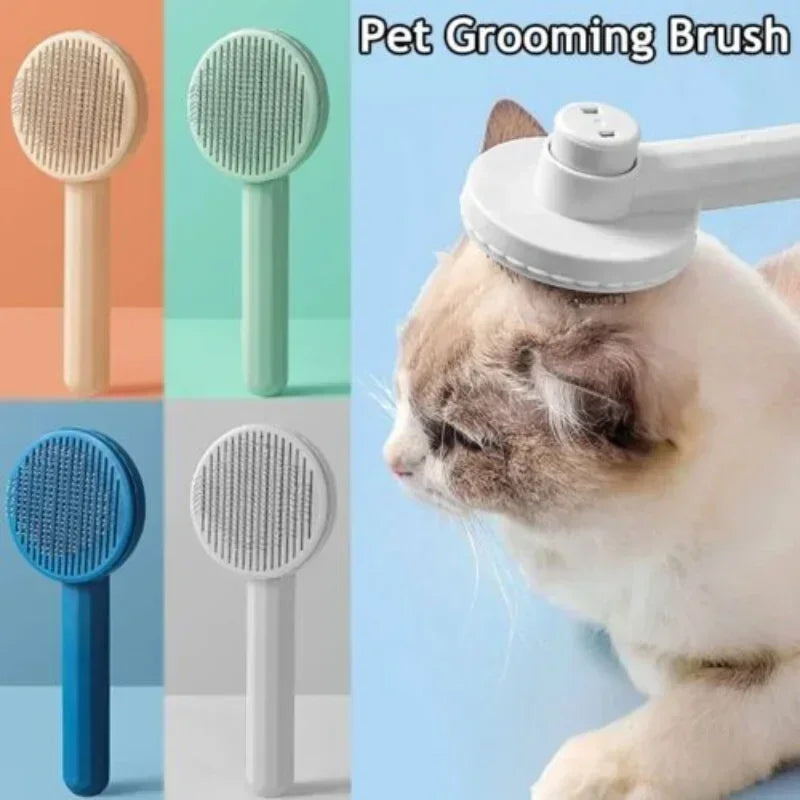 Cat Grooming Brush – Soft & Effective Hair Remover for Happy Pets