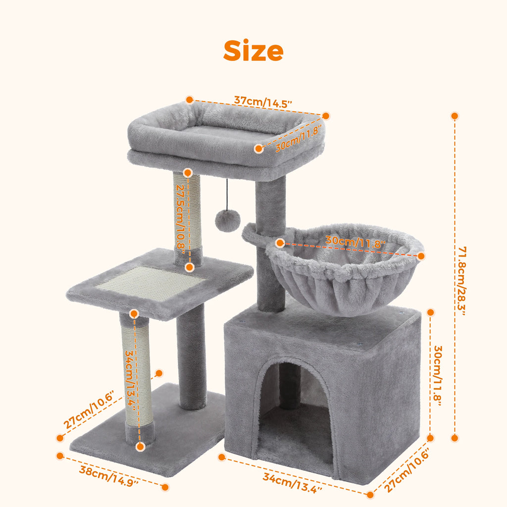 Cat Tree & Activity Tower – Indoor Play, Scratch & Rest Station for Cats
