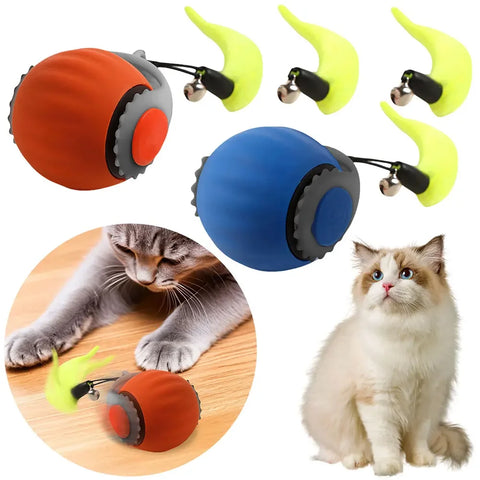 Interactive USB Rechargeable Rolling Cat Toy Ball – Automatic Self-Rotating Fun for Indoor Cats