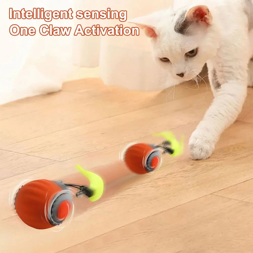 Interactive USB Rechargeable Rolling Cat Toy Ball – Automatic Self-Rotating Fun for Indoor Cats