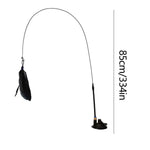 Cat Wand Toy with Detachable Feather & Suction Cup – Fun Exercise & Interactive Play