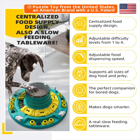 KADTC Advanced Dog Puzzle Toy – Level 4 Brain Stimulation & Slow Feeder