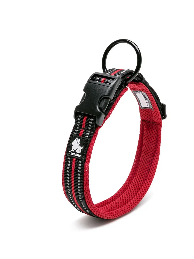 Truelove Nylon Dog Collar – Soft Padded, Reflective, Adjustable & Durable for Training and Everyday Use