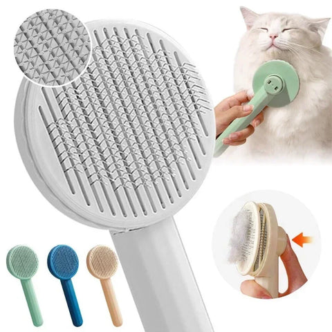 Cat Grooming Brush – Soft & Effective Hair Remover for Happy Pets