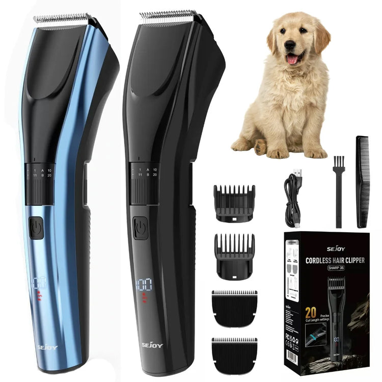 Sejoy Pet Hair Clippers – ShARP3S Cat & Dog Hair Trimmer for Home Grooming