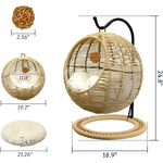 Wicker Cat Swing Bed – Handmade Comfort & Fun for Your Feline Friend