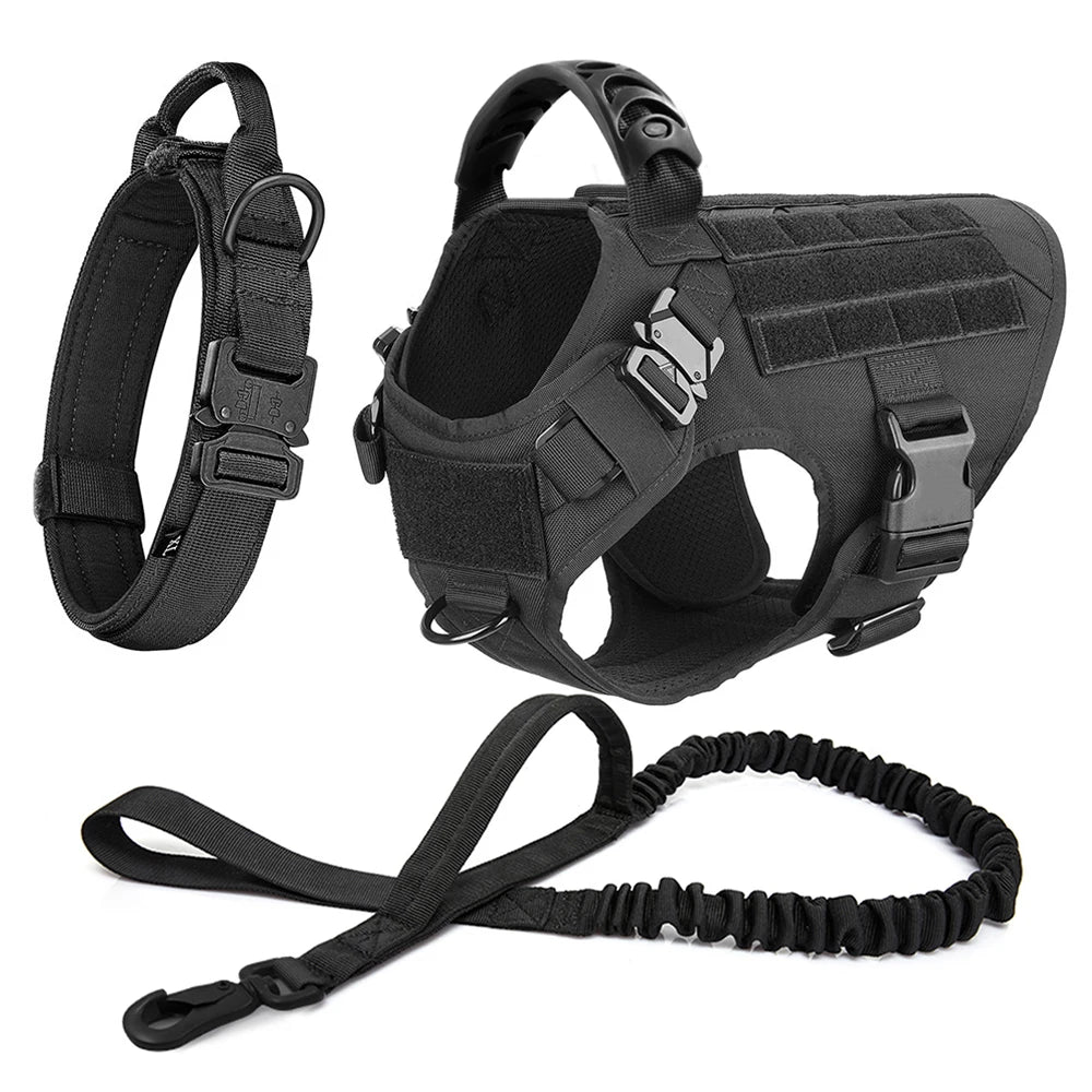 Large Dog Harness & Leash Set – Training & Walking Vest with Collar