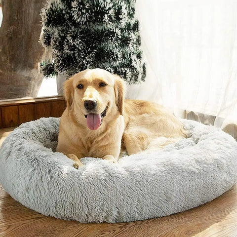 Donut Dog Bed – Plush Calming Pet Bed for Dogs & Cats