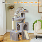 Large Multi-Level Cat Tree – Cozy Condos, Sisal Scratching Posts & Fun Toys for Indoor Cats