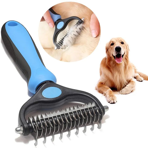 Dog Brush Pet Hair Remover – Professional Shedding & Grooming Tool for Dogs & Cats