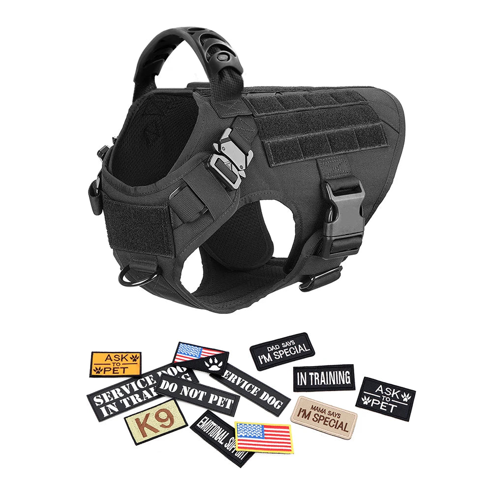 Military Tactical Dog Harness Set – Complete Training Gear