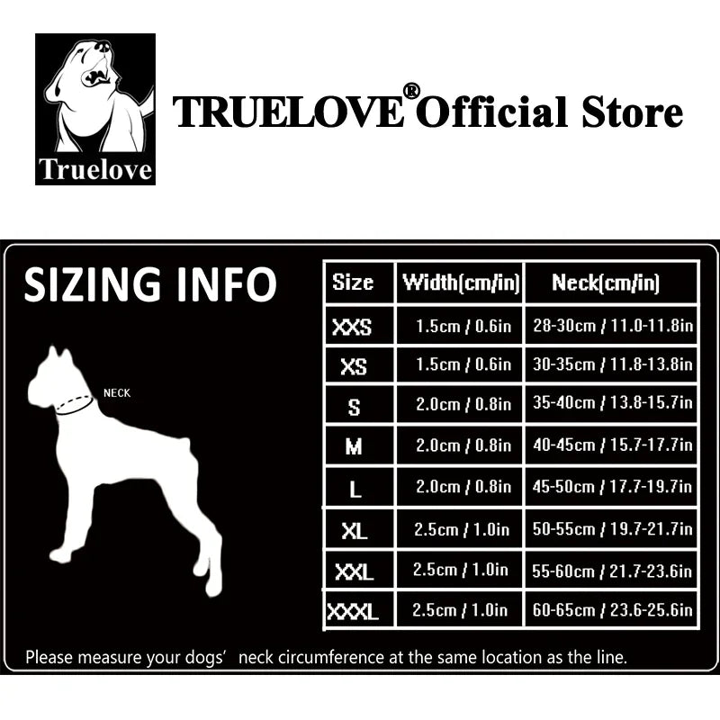 Truelove Nylon Dog Collar – Soft Padded, Reflective, Adjustable & Durable for Training and Everyday Use