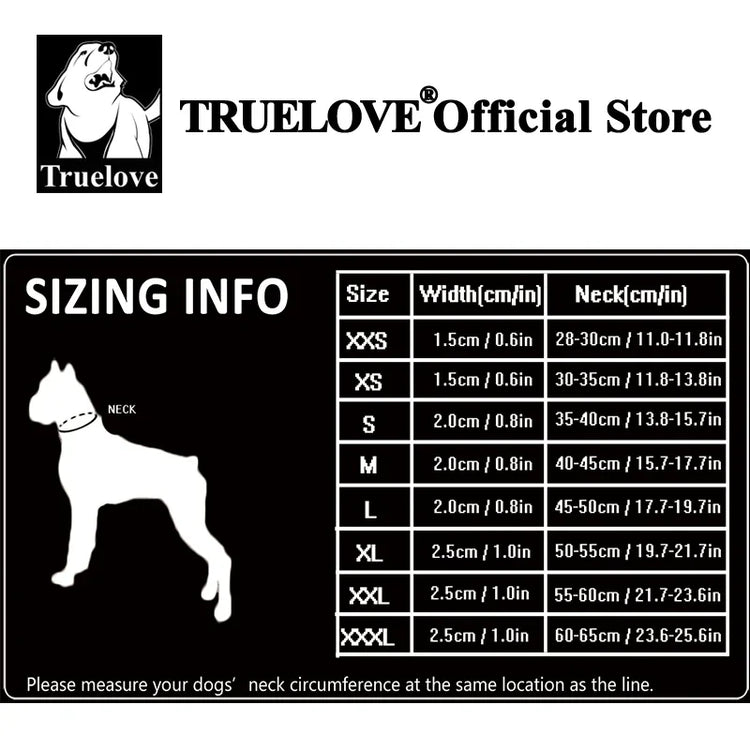 Truelove Nylon Dog Collar – Soft Padded, Reflective, Adjustable & Durable for Training and Everyday Use