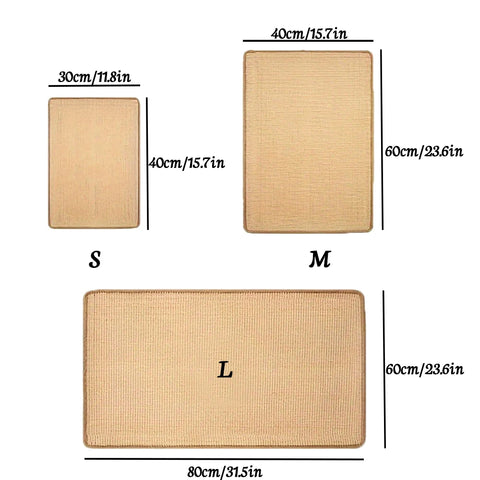 Premium Sisal Cat Scratching Mat – Furniture Saver & Healthy Scratching Spot for Indoor Cats