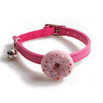 Cute Elastic Safety Cat Collar with Bell – Kawaii Heart & Donut Charms