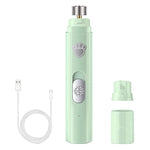 Electric Pet Nail Grinder – USB Rechargeable, Low Noise, LED Light for Dogs & Cats