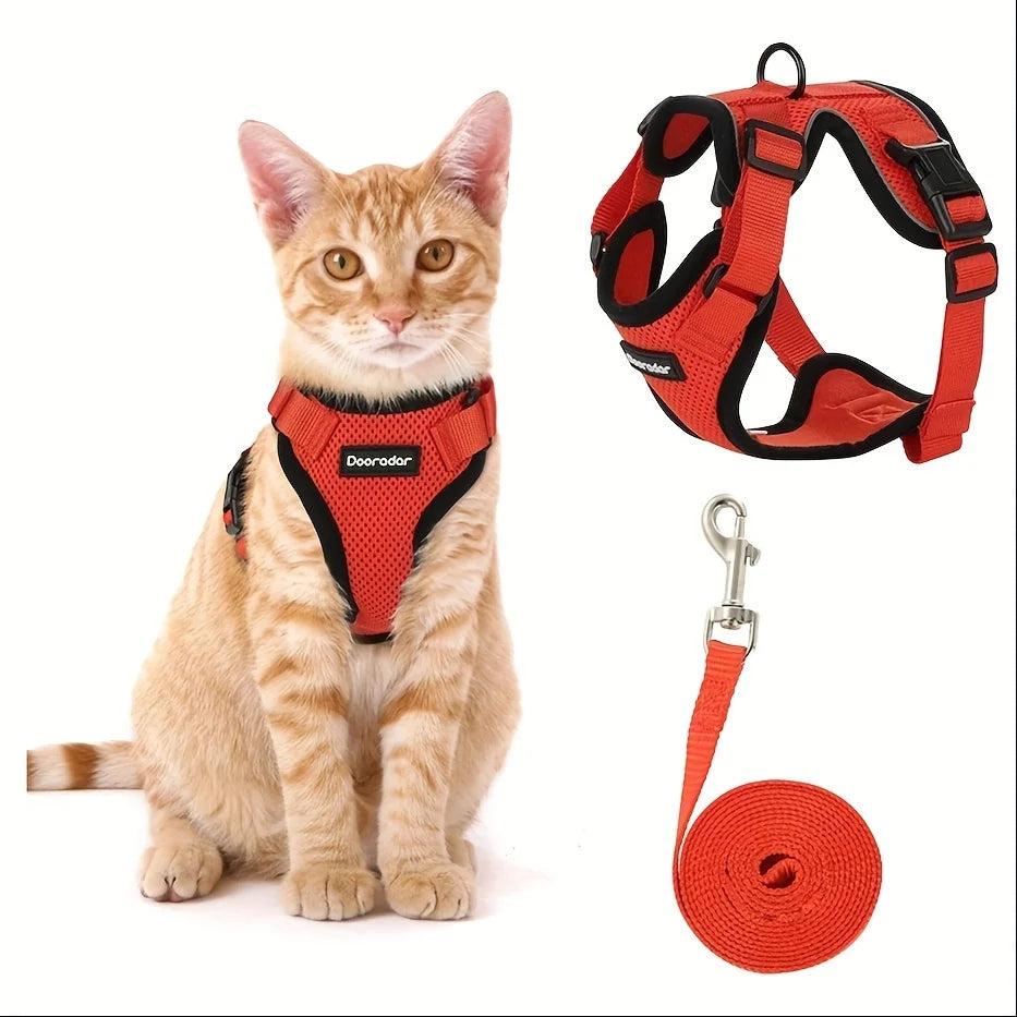 Adjustable Non-Slip Cat Leash with Vest – Safe, Comfortable Outdoor Adventures