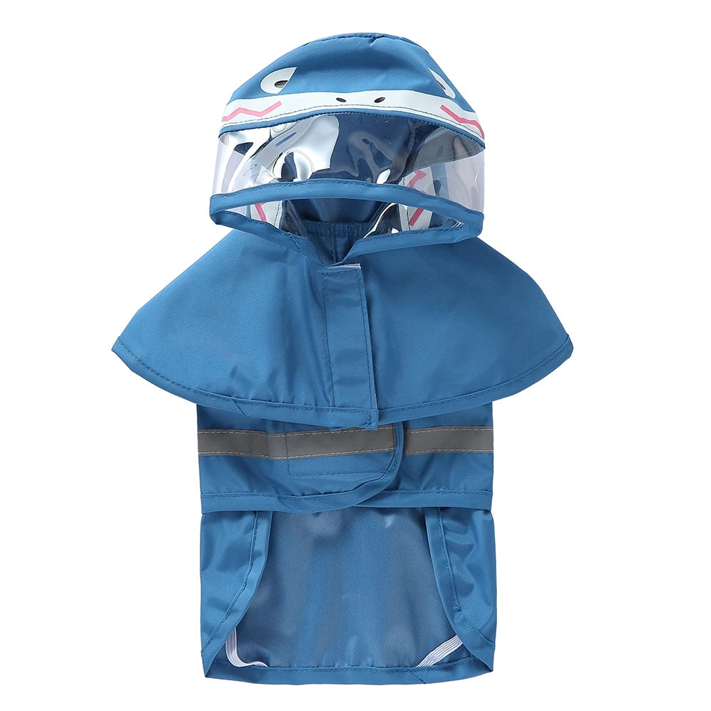 Fashionable Reflective Pet Dog Raincoat – Waterproof Hooded Jacket for Large Dogs