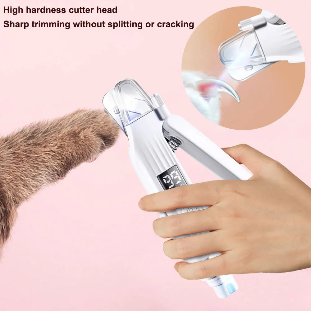 2-in-1 Electric Pet Nail Trimmer & Grinder – Quiet, Low Vibration Grooming with LED Light