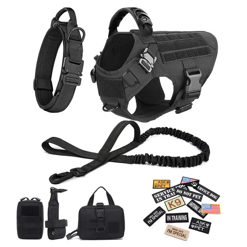 Military Tactical Dog Harness Set – Complete Training Gear