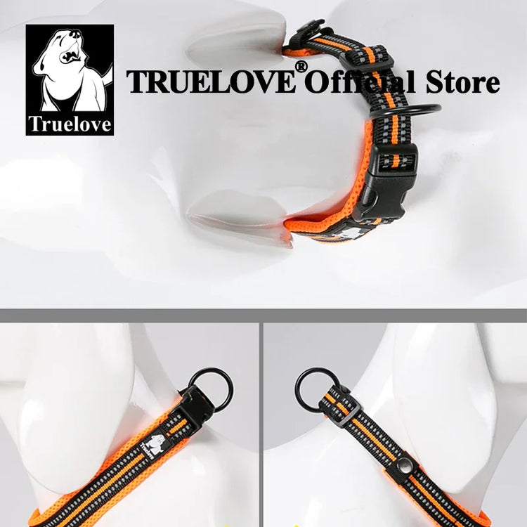 Truelove Nylon Dog Collar – Soft Padded, Reflective, Adjustable & Durable for Training and Everyday Use