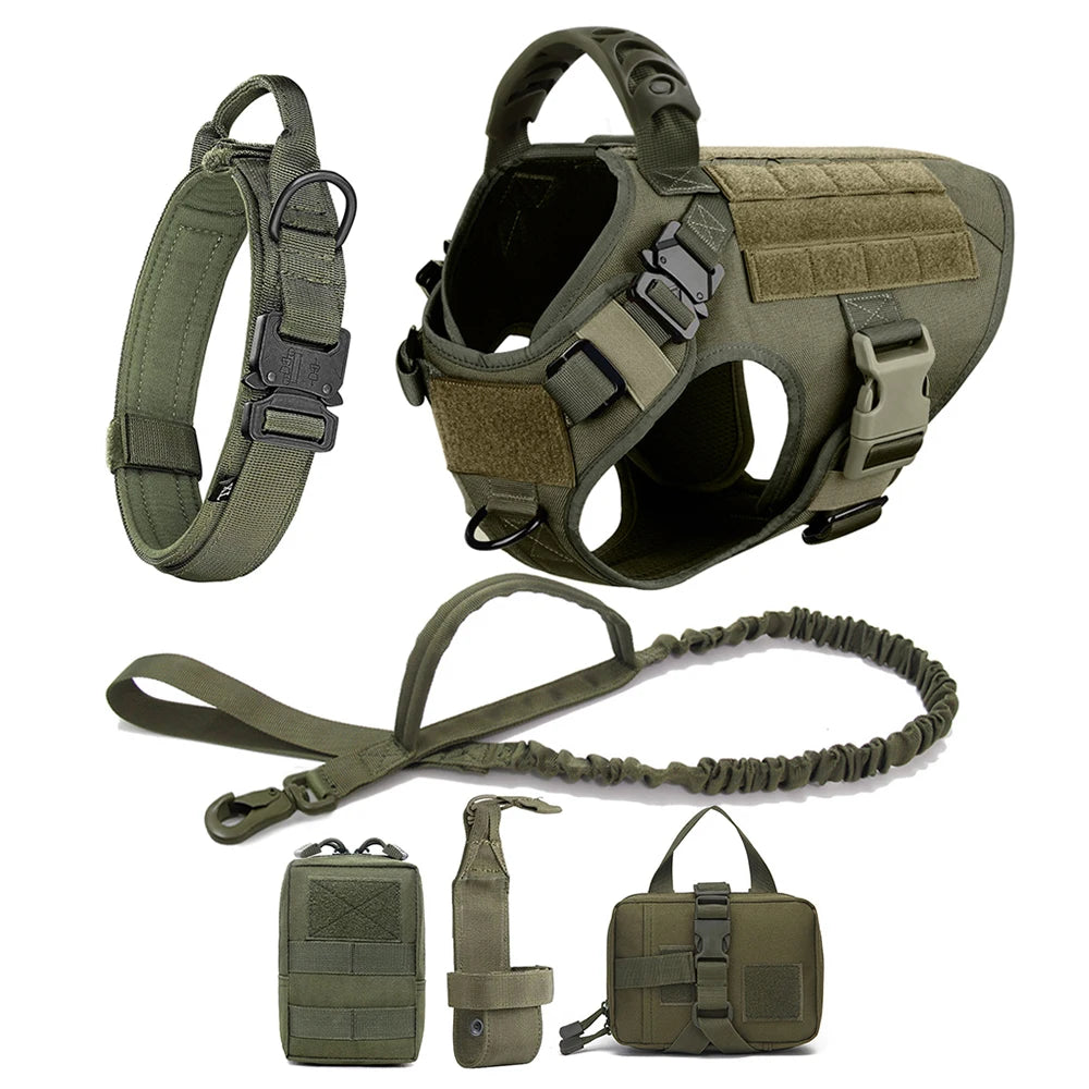 Large Dog Harness & Leash Set – Training & Walking Vest with Collar