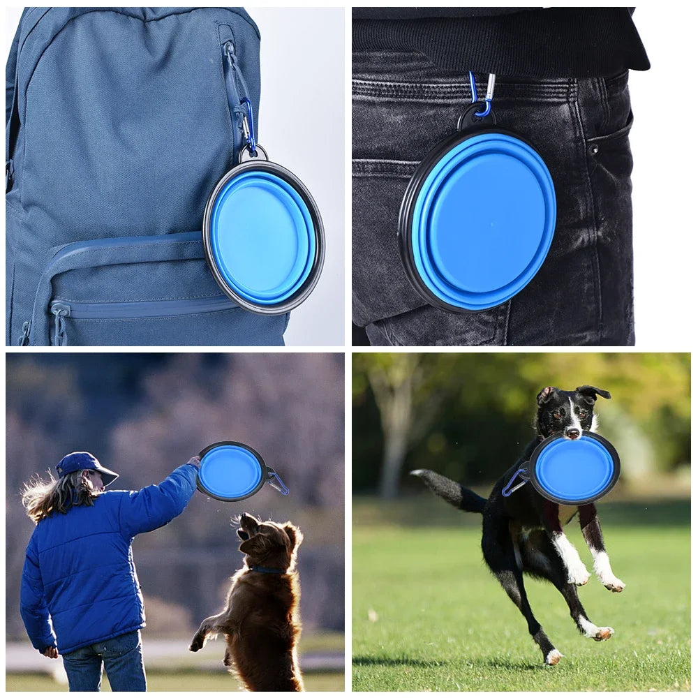 Collapsible Silicone Pet Bowl – Lightweight, Portable, and Travel-Ready Feeding & Water Dish