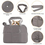 Removable Women’s Pet Carrying Handbag – Dark Gray Carrier for Small Dogs & Cats
