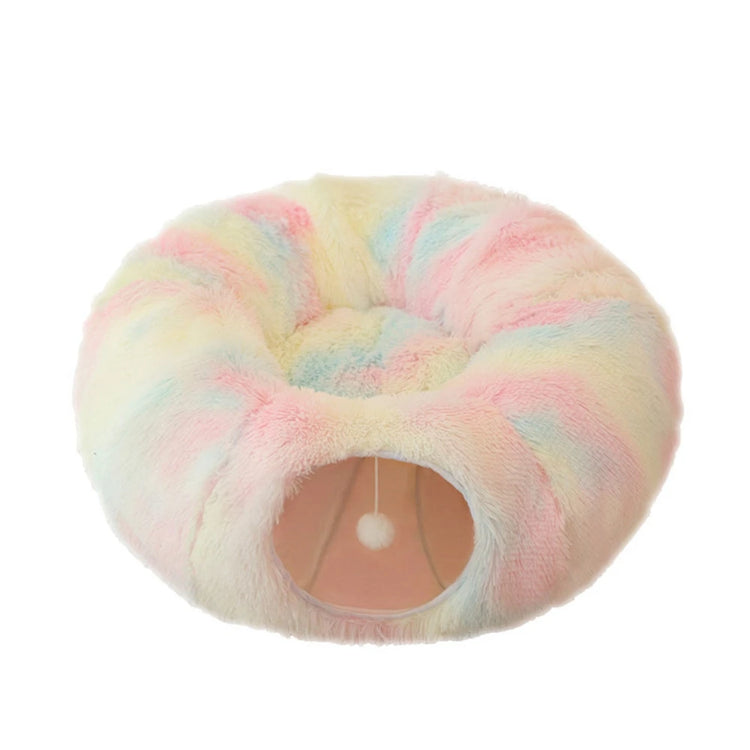 Cat Tunnel Bed with Mat – Plush Playground for Endless Fun