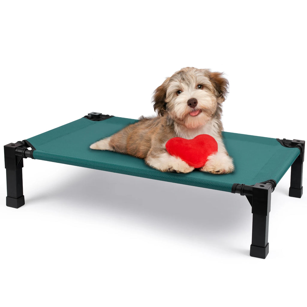 Elevated Dog Bed – Cooling Raised Pet Cot with Chew-Proof Mesh & Metal Frame