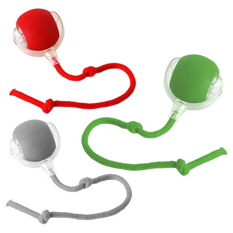 Electric Cat Ball Toy with Faux Tail – Smart Rechargeable Interactive Fun