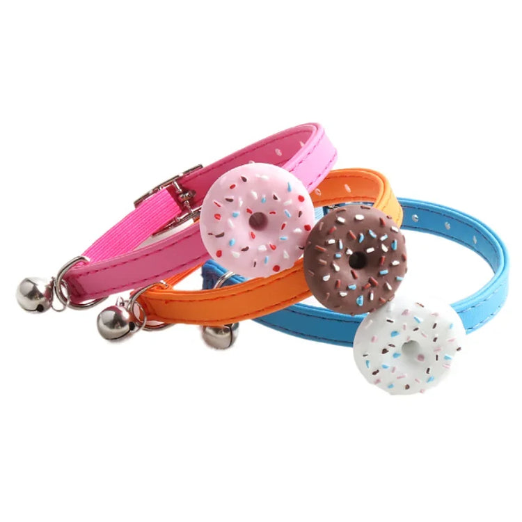 Cute Elastic Safety Cat Collar with Bell – Kawaii Heart & Donut Charms