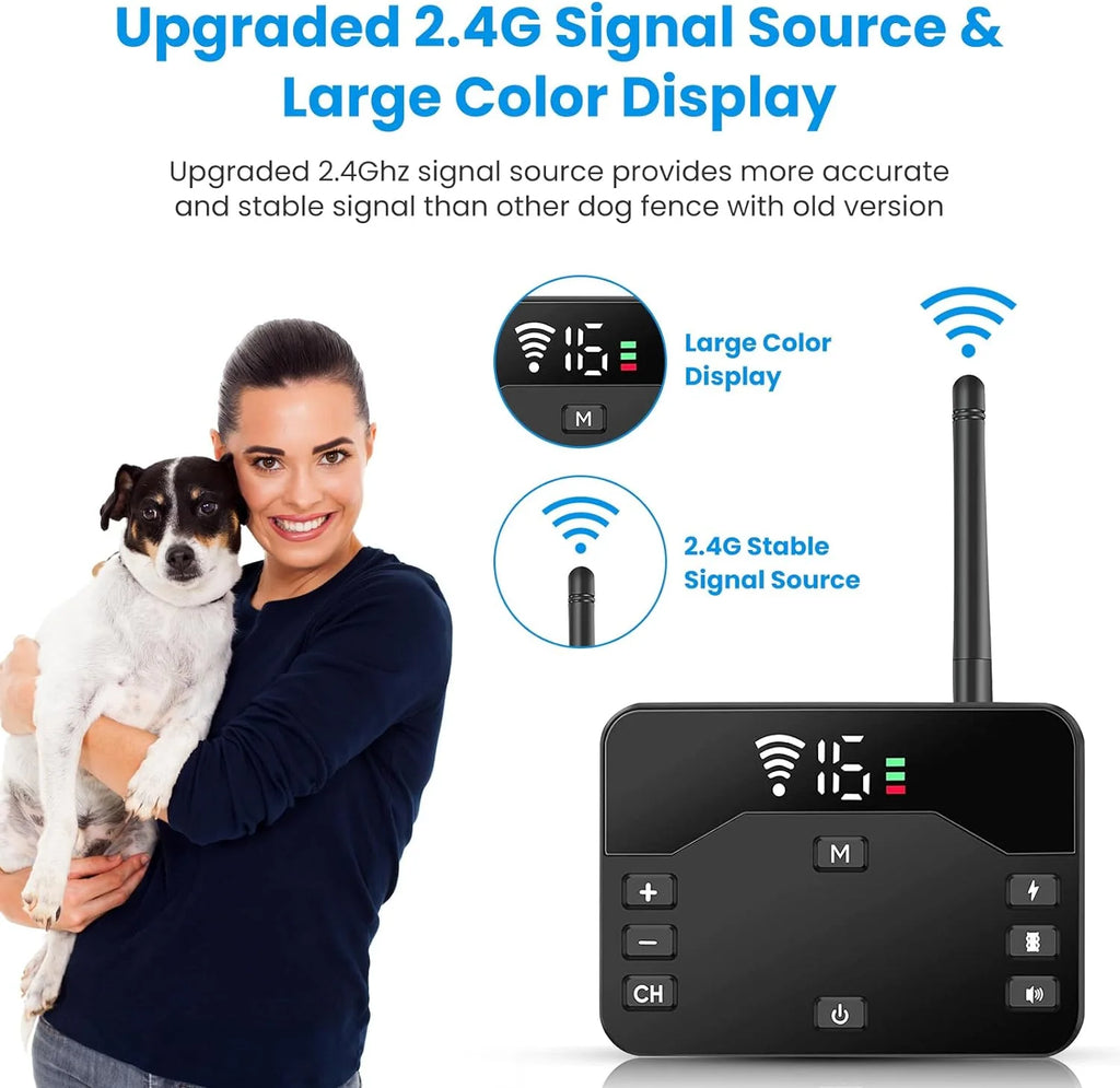 Wireless 2-Dog Fence & Training Collar – Safe Freedom, Smart Control