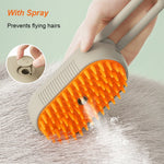 Cat Steam Brush – 3-in-1 Electric Spray Grooming Comb for Cats & Dogs