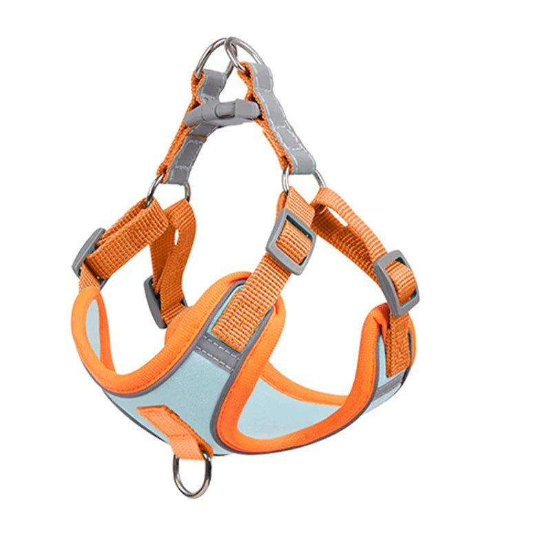 Adjustable Reflective Dog & Cat Harness with Leash – Comfortable, Breathable, and Safe for Small Pets