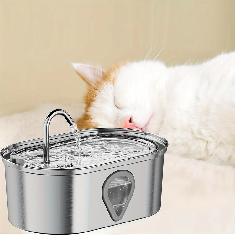 3.5L Automatic Stainless Steel Pet Water Fountain – Fresh, Flowing Water for Cats & Dogs