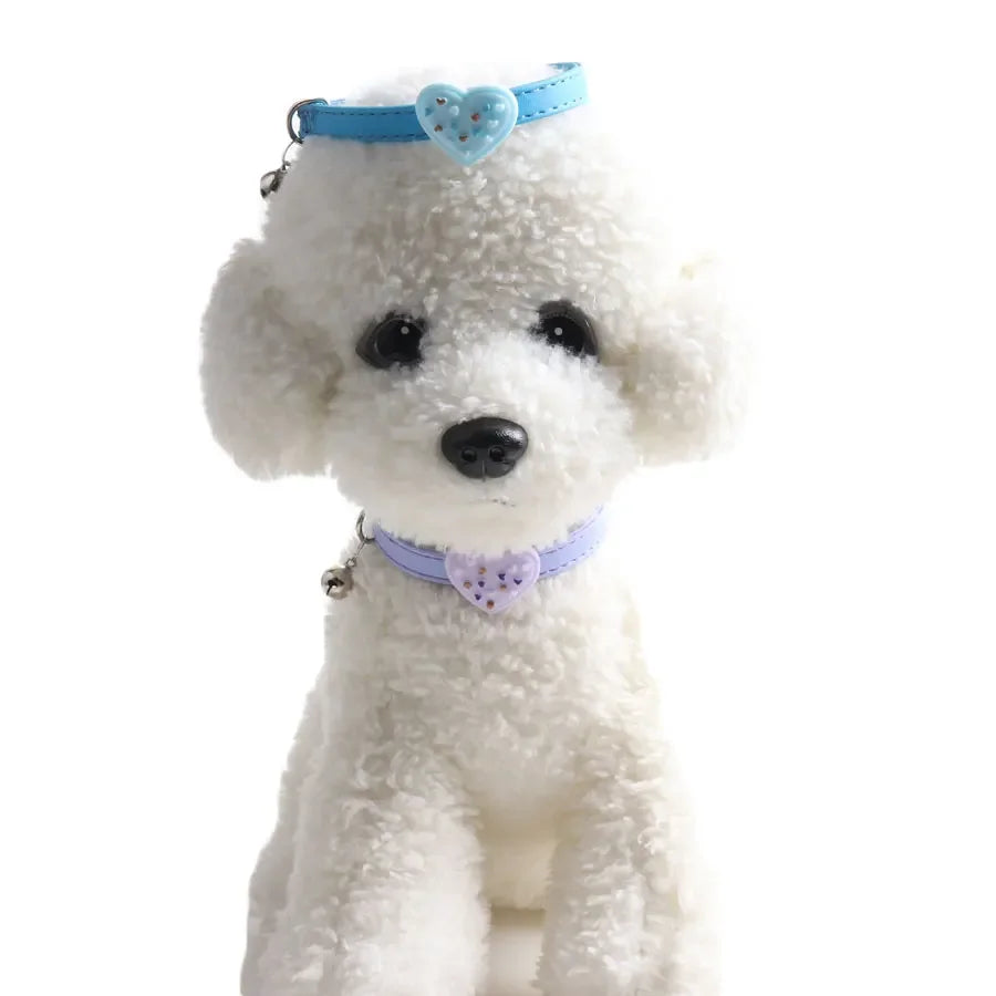 Cute Elastic Safety Cat Collar with Bell – Kawaii Heart & Donut Charms