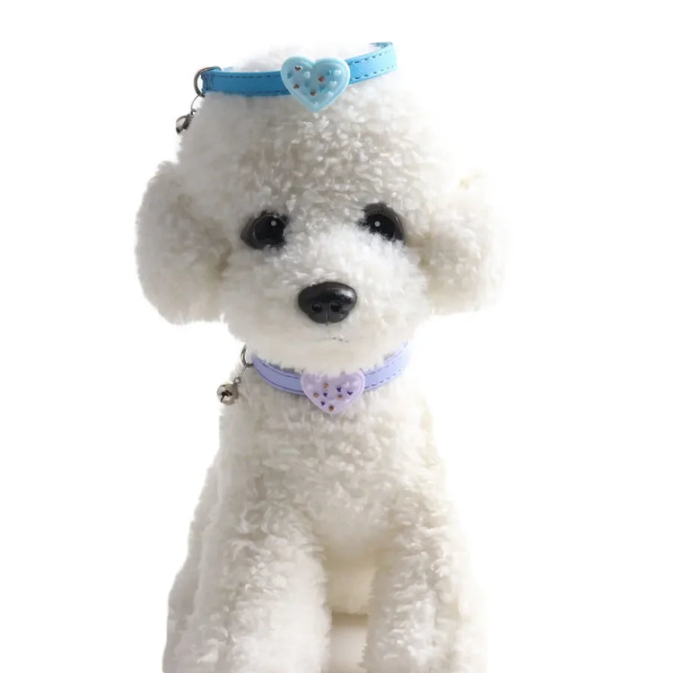 Cute Elastic Safety Cat Collar with Bell – Kawaii Heart & Donut Charms