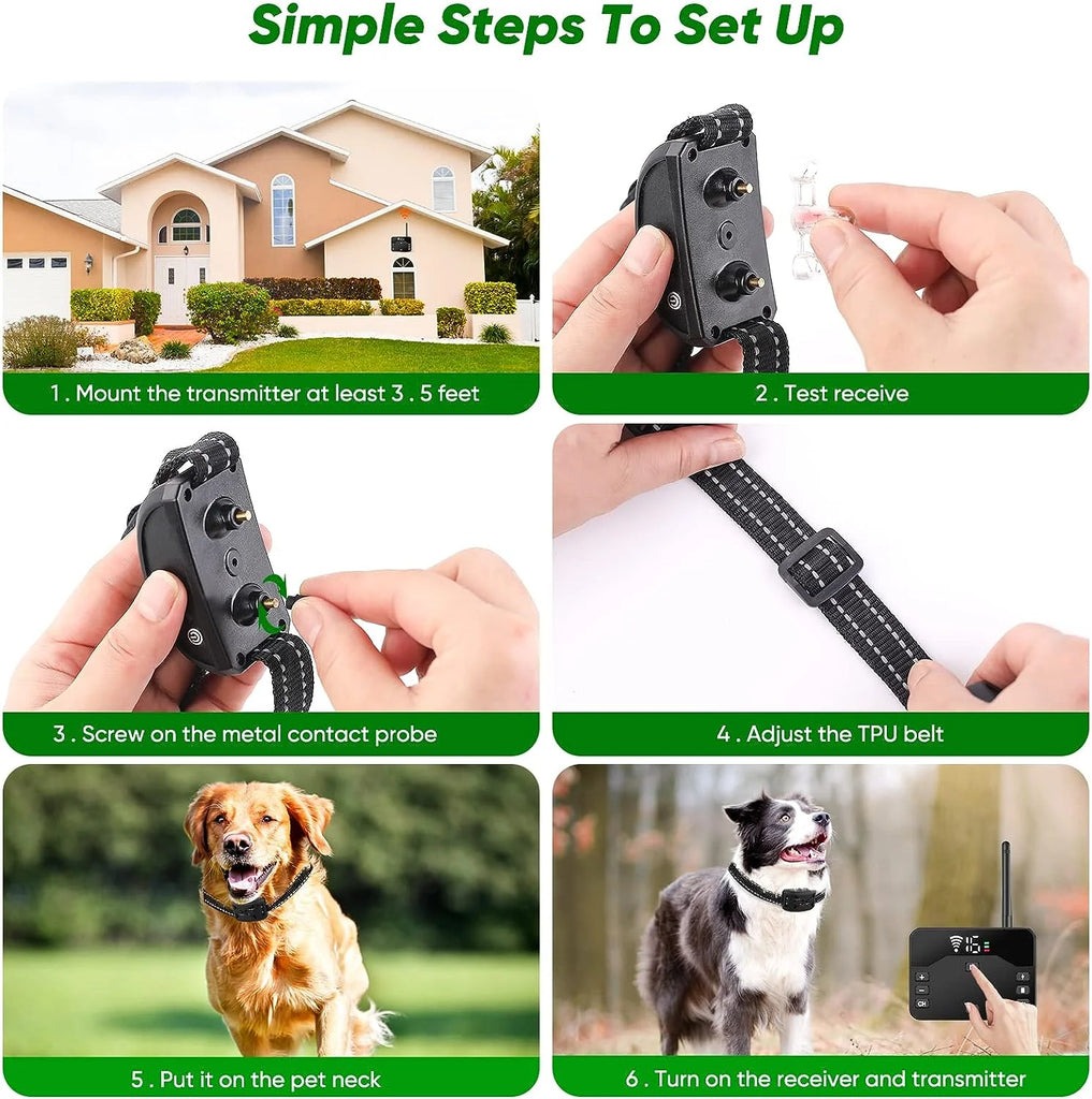 Wireless 2-Dog Fence & Training Collar – Safe Freedom, Smart Control