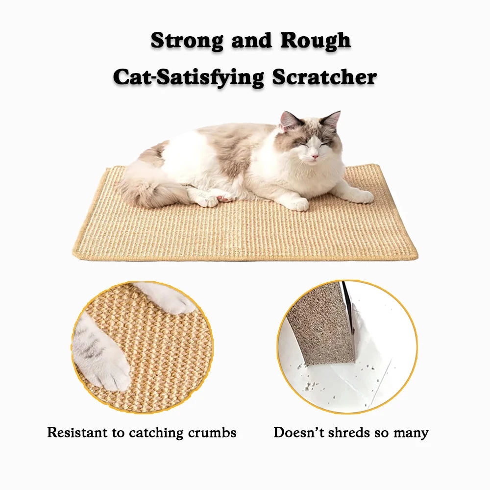 Premium Sisal Cat Scratching Mat – Furniture Saver & Healthy Scratching Spot for Indoor Cats