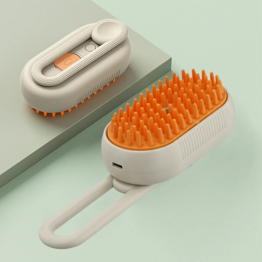 Cat Steam Brush – 3-in-1 Electric Spray Grooming Comb for Cats & Dogs