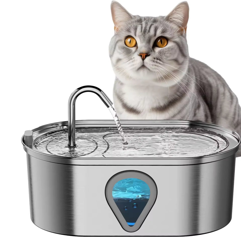 3.5L Automatic Stainless Steel Pet Water Fountain – Fresh, Flowing Water for Cats & Dogs