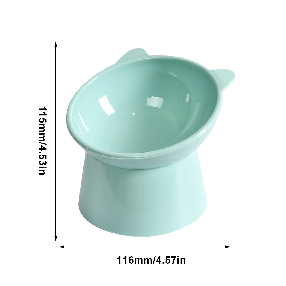 Tilted Elevated Cat Food Bowl – Ergonomic, Anti-Vomiting, Non-Slip Design for Comfortable Mealtime