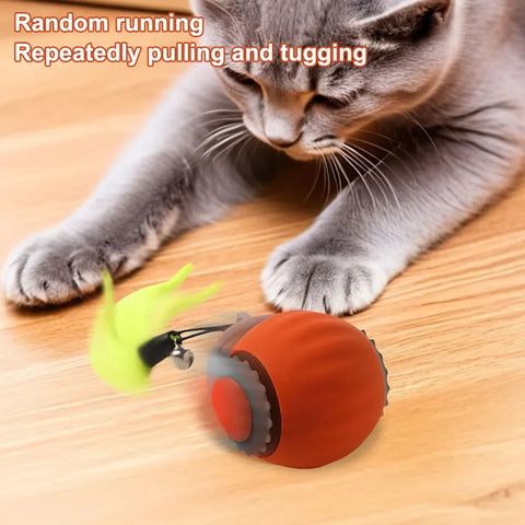 Interactive USB Rechargeable Rolling Cat Toy Ball – Automatic Self-Rotating Fun for Indoor Cats