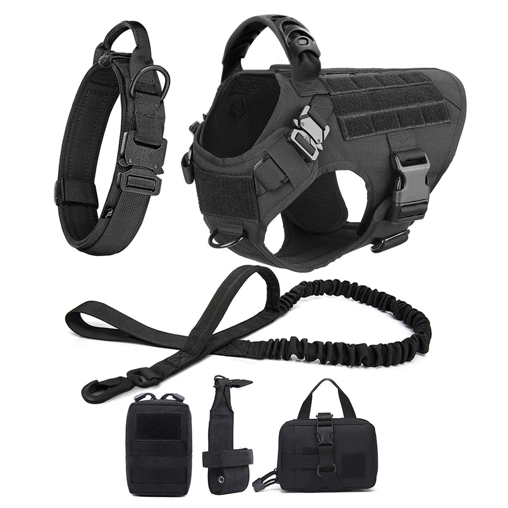 Large Dog Harness & Leash Set – Training & Walking Vest with Collar