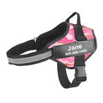 No-Pull Reflective Dog Harness – Adjustable Vest with Custom ID Patch
