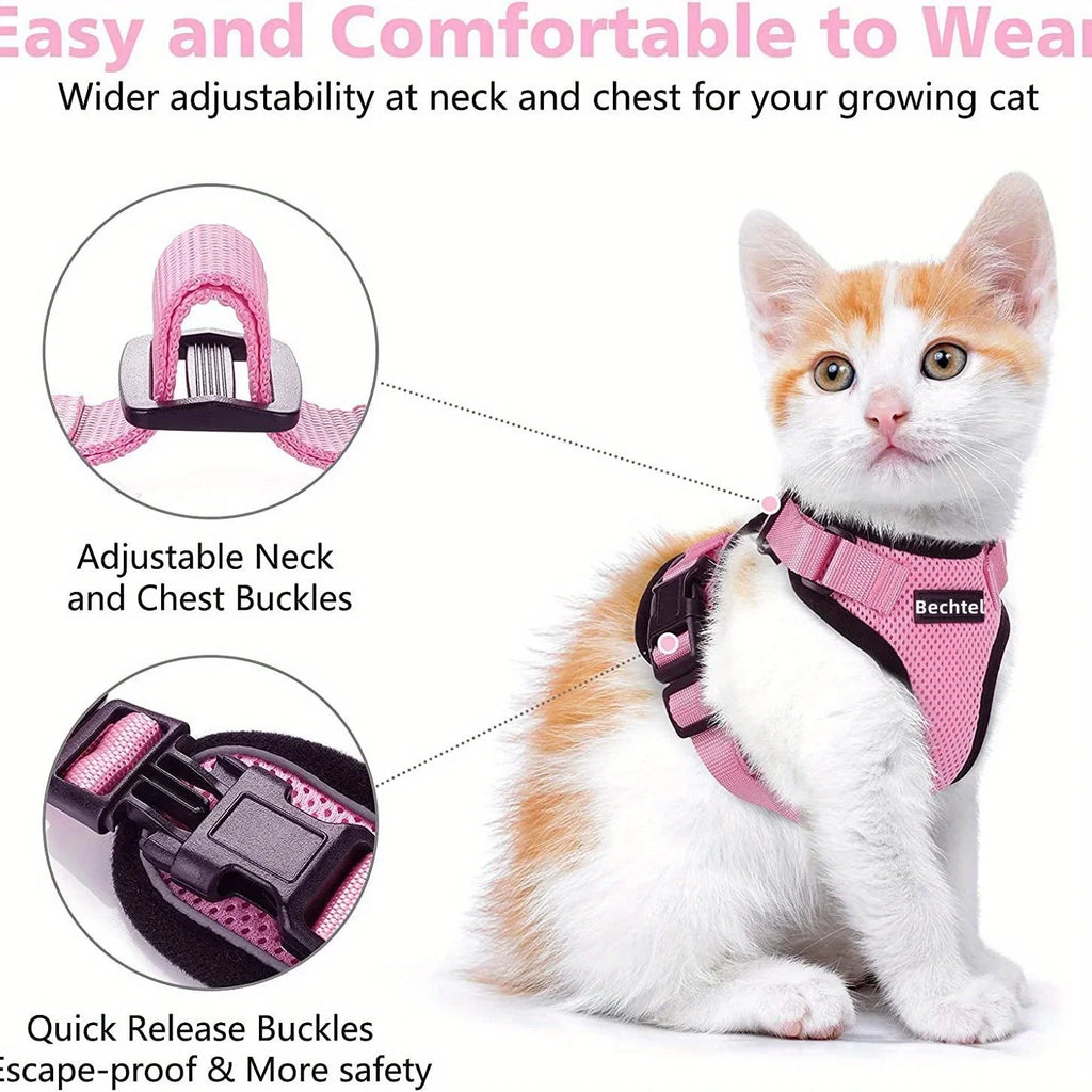 Adjustable Non-Slip Cat Leash with Vest – Safe, Comfortable Outdoor Adventures