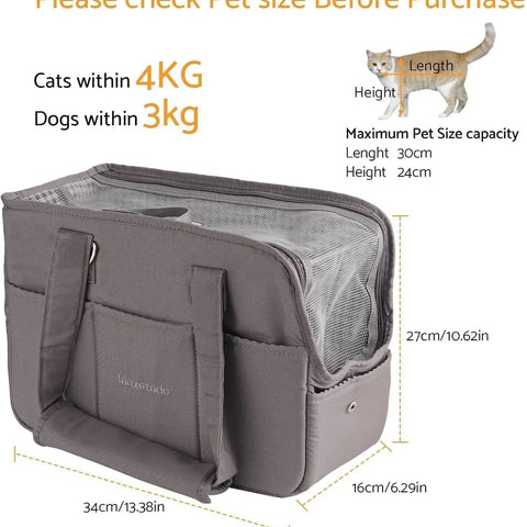 Maxetodo Small Dog & Cat Carrier Bag – Lightweight Travel Bag for Pets